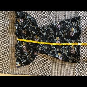 Cute black floral Art Class dress with ruffles.
